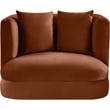 Meridian Furniture Alder Cognac Velvet Accent Chair
