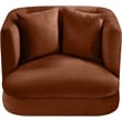 Meridian Furniture Alder Cognac Velvet Accent Chair