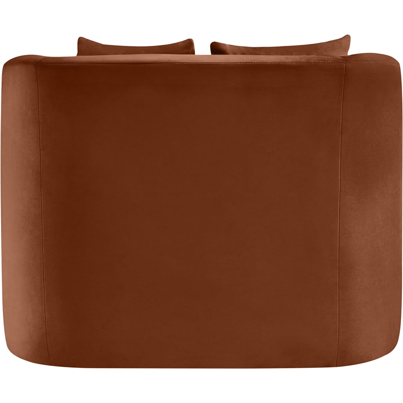 Meridian Furniture Alder Cognac Velvet Accent Chair