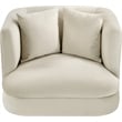 Meridian Furniture Alder Cream Velvet Accent Chair