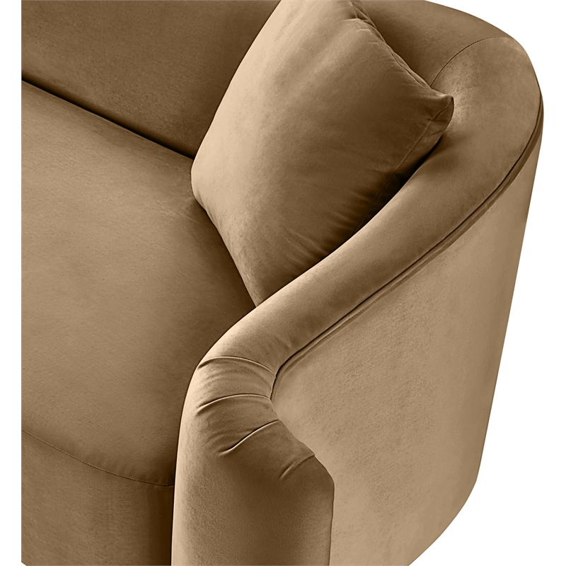 Meridian Furniture Destin Beige Velvet Accent Chair