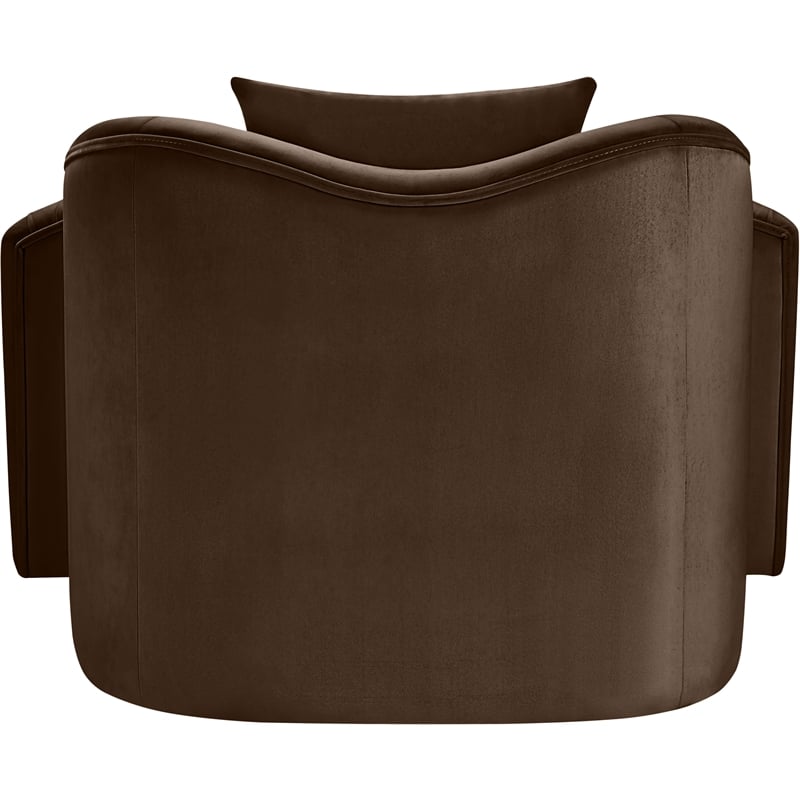 Meridian Furniture Destin Brown Velvet Accent Chair