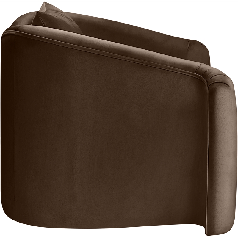 Meridian Furniture Destin Brown Velvet Accent Chair