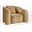 Meridian Furniture Destin Camel Velvet Accent Chair