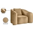 Meridian Furniture Destin Camel Velvet Accent Chair