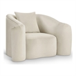 Meridian Furniture Destin Cream Velvet Accent Chair