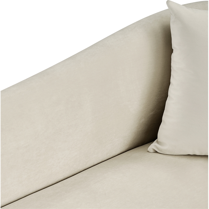 Meridian Furniture Destin Cream Velvet Accent Chair