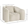Meridian Furniture Destin Cream Velvet Accent Chair