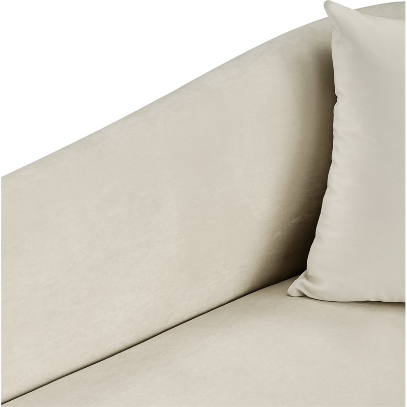 Meridian Furniture Destin Cream Velvet Accent Chair