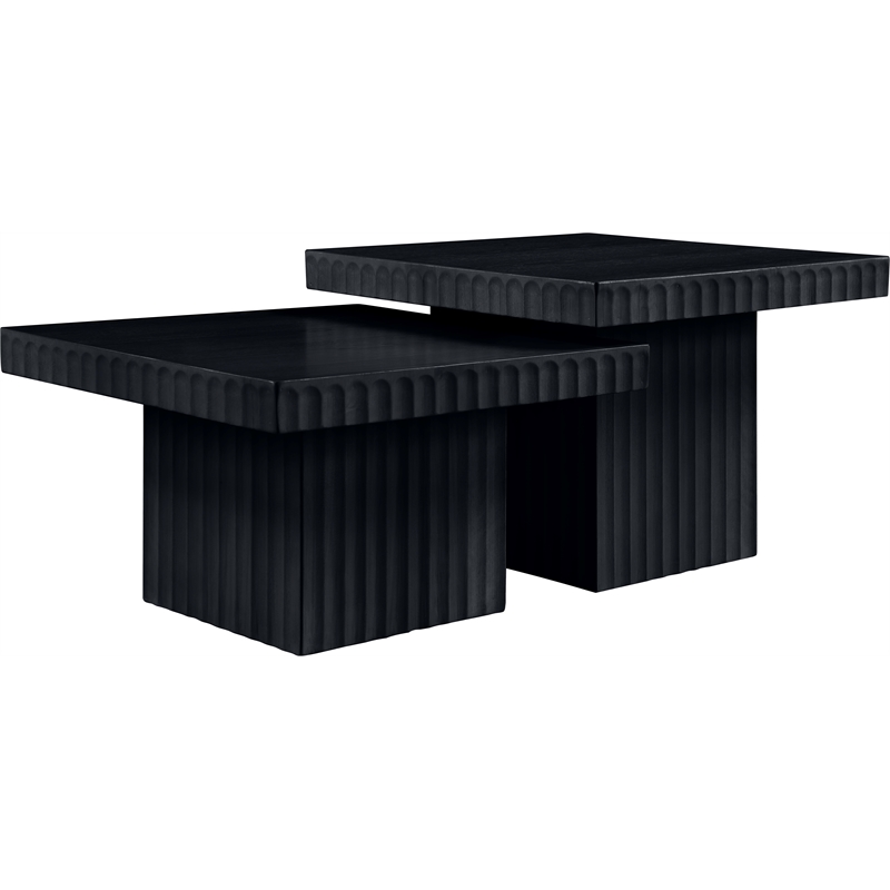 Meridian Furniture Spencer 2-Piece Black Oak Veneer Coffee Table