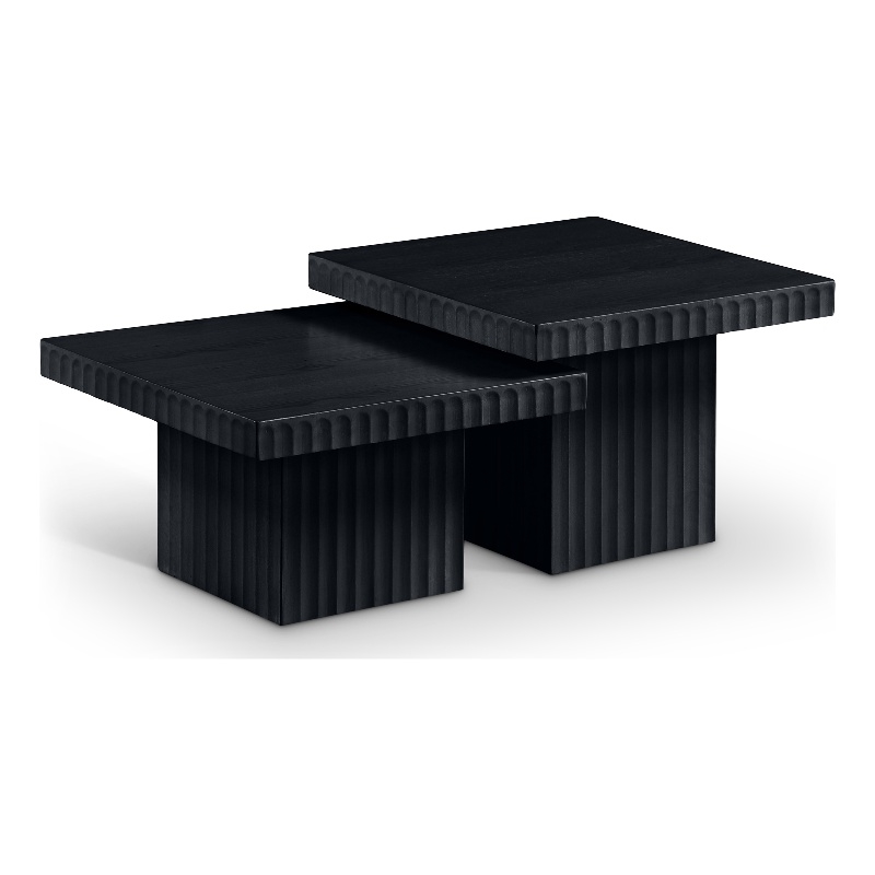 Meridian Furniture Spencer 2-Piece Black Oak Veneer Coffee Table