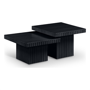 meridian furniture spencer 2-piece black oak veneer coffee table