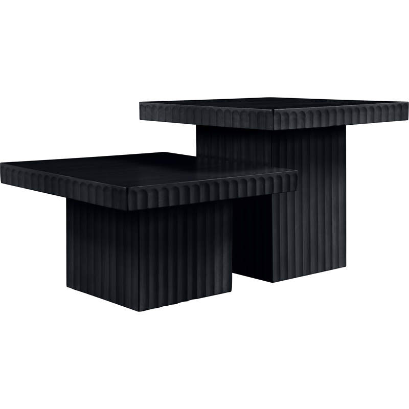 Meridian Furniture Spencer 2-Piece Black Oak Veneer Coffee Table