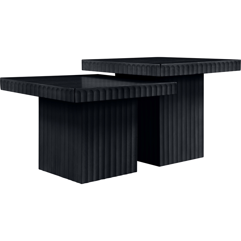 Meridian Furniture Spencer 2-Piece Black Oak Veneer Coffee Table