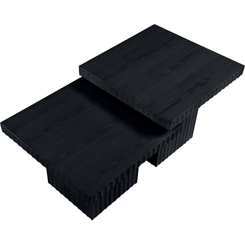Meridian Furniture Spencer 2-Piece Black Oak Veneer Coffee Table