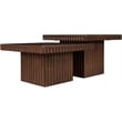 Meridian Furniture Spencer 2-Piece Brown Oak Veneer Coffee Table