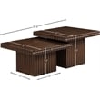 Meridian Furniture Spencer 2-Piece Brown Oak Veneer Coffee Table