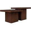 Meridian Furniture Spencer 2-Piece Brown Oak Veneer Coffee Table