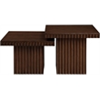 Meridian Furniture Spencer 2-Piece Brown Oak Veneer Coffee Table
