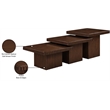 Meridian Furniture Spencer 3-Piece Brown Oak Veneer Coffee Table