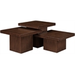 Meridian Furniture Spencer 3-Piece Brown Oak Veneer Coffee Table