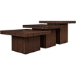 Meridian Furniture Spencer 3-Piece Brown Oak Veneer Coffee Table