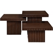 Meridian Furniture Spencer 3-Piece Brown Oak Veneer Coffee Table