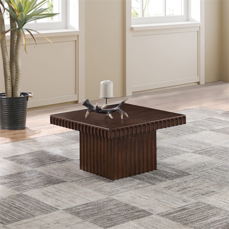 Meridian Furniture Spencer Brown Oak Veneer Coffee Table