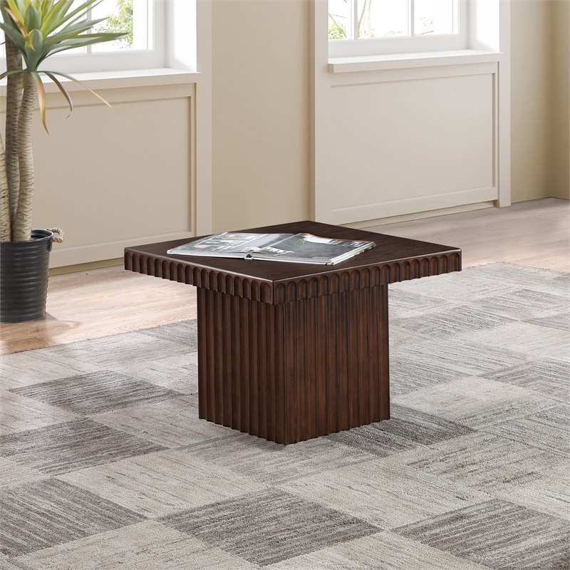 Meridian Furniture Spencer Brown Oak Veneer Coffee Table