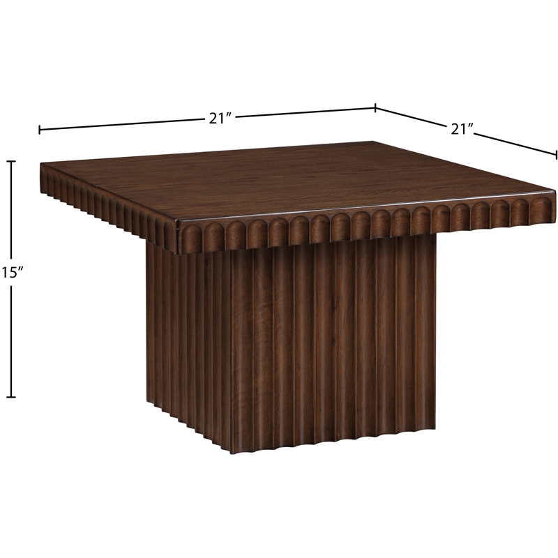 Meridian Furniture Spencer Brown Oak Veneer Coffee Table