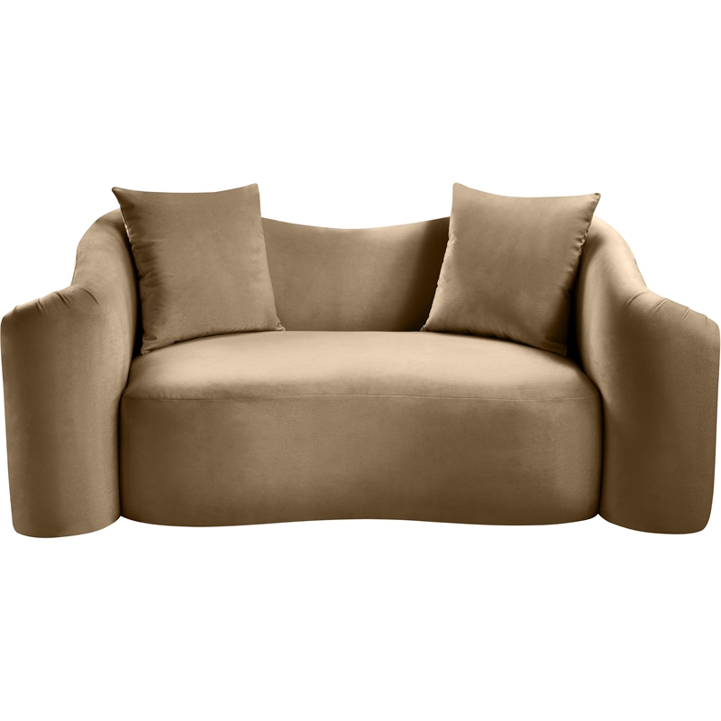 Meridian Furniture Destin Beige Velvet Loveseat