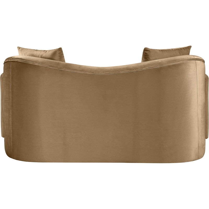 Meridian Furniture Destin Beige Velvet Loveseat
