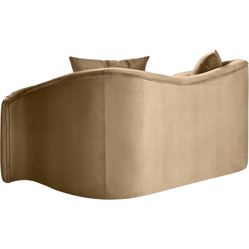 Meridian Furniture Destin Beige Velvet Loveseat
