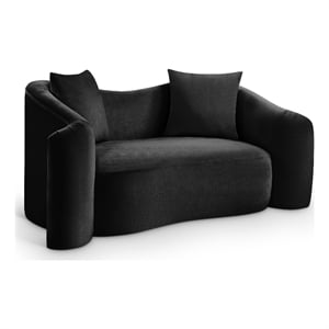 Meridian Furniture Destin Black Velvet Loveseat