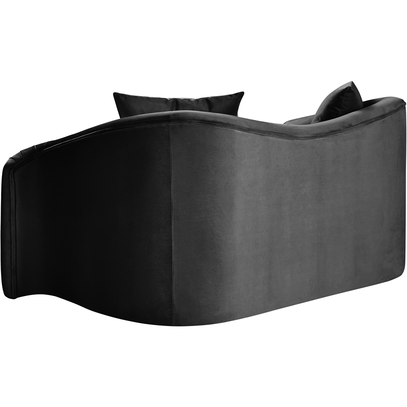 Meridian Furniture Destin Black Velvet Loveseat