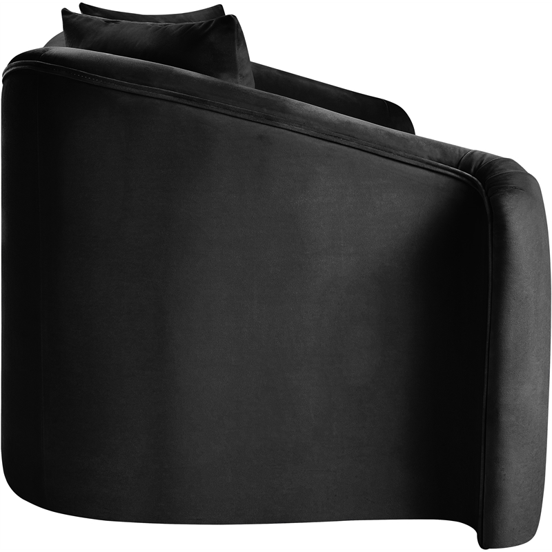 Meridian Furniture Destin Black Velvet Loveseat
