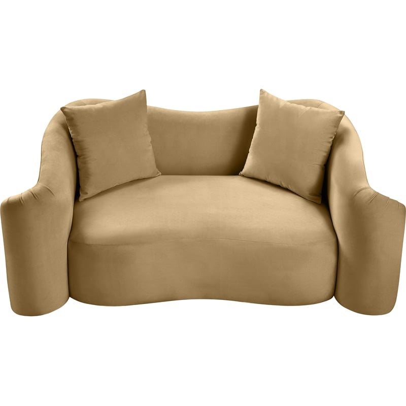 Meridian Furniture Destin Camel Velvet Loveseat