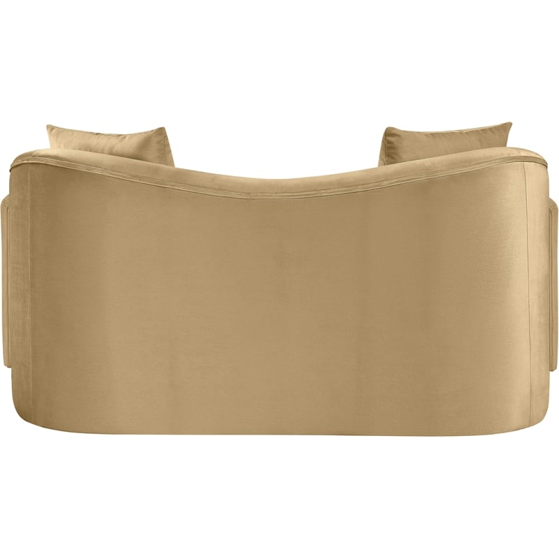Meridian Furniture Destin Camel Velvet Loveseat
