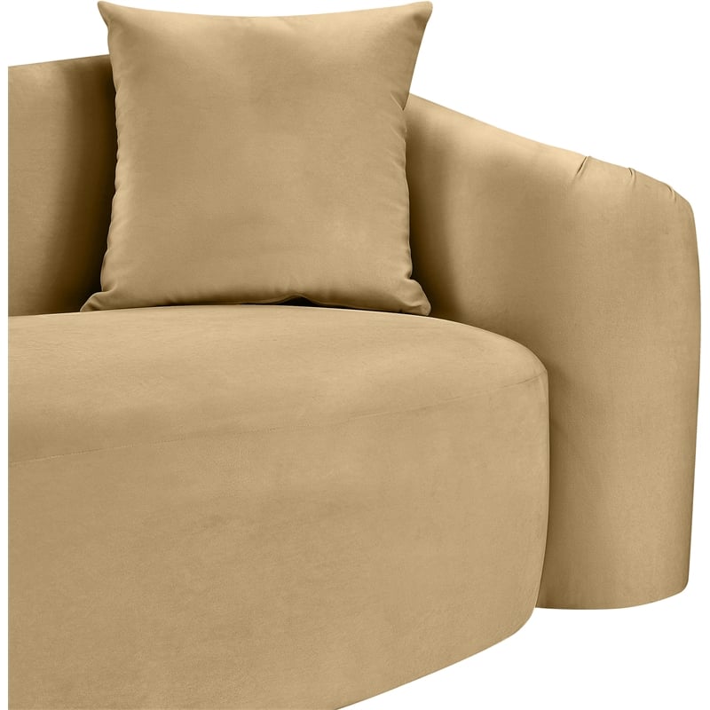 Meridian Furniture Destin Camel Velvet Loveseat
