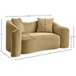 Meridian Furniture Destin Camel Velvet Loveseat