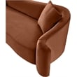 Meridian Furniture Destin Cognac Velvet Loveseat