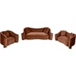 Meridian Furniture Destin Cognac Velvet Loveseat