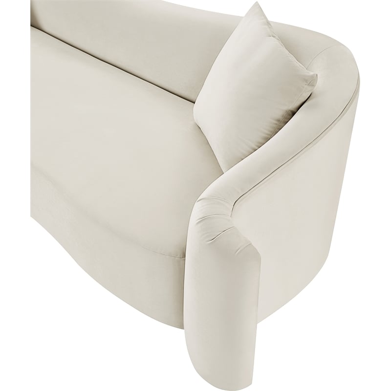 Meridian Furniture Destin Cream Velvet Loveseat