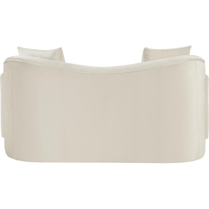 Meridian Furniture Destin Cream Velvet Loveseat
