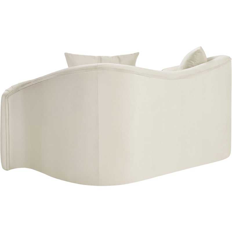 Meridian Furniture Destin Cream Velvet Loveseat