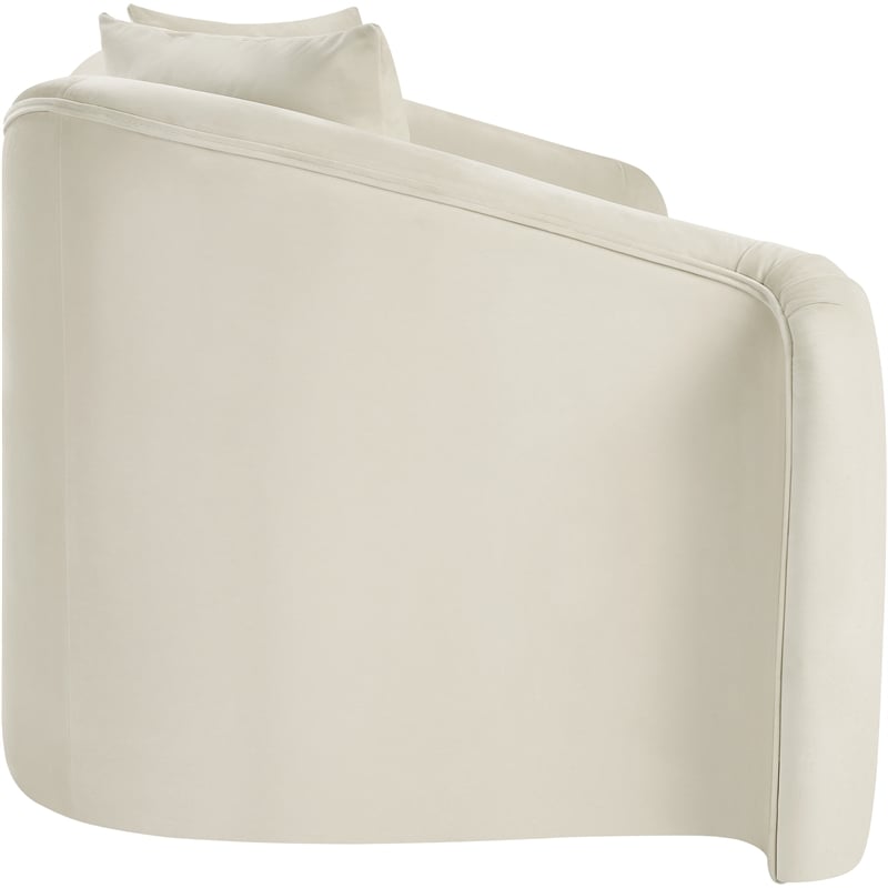 Meridian Furniture Destin Cream Velvet Loveseat
