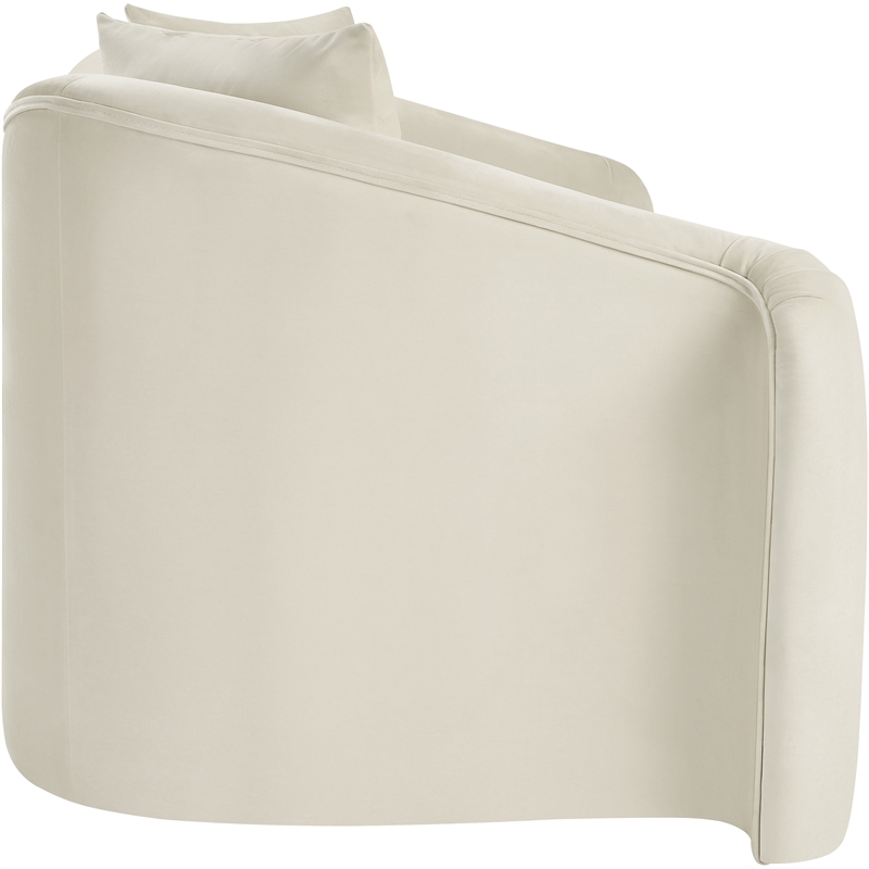 Meridian Furniture Destin Cream Velvet Loveseat