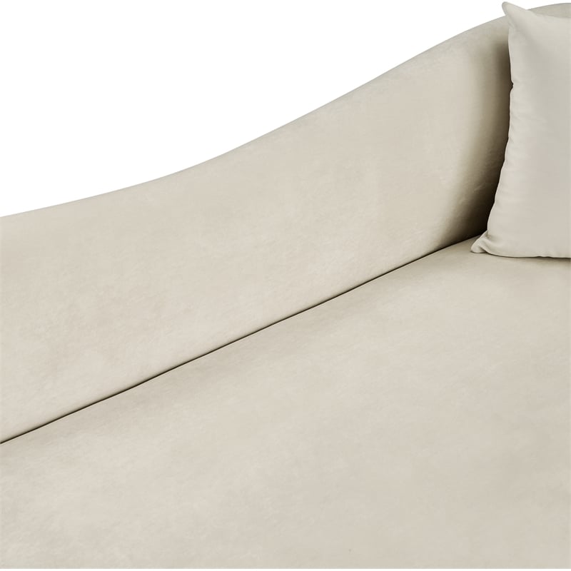 Meridian Furniture Destin Cream Velvet Loveseat