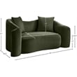 Meridian Furniture Destin Green Velvet Loveseat