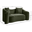 Meridian Furniture Destin Green Velvet Loveseat